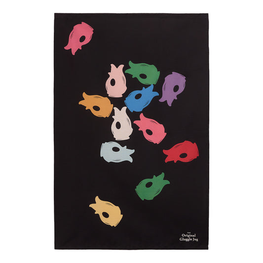 Flying Gluggles Black Tea Towel