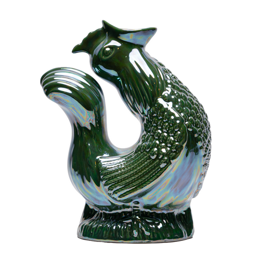 NEW! The Original Cluckle Jug Green Lustre