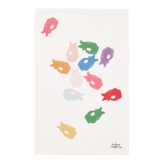 Flying Gluggles White Tea Towel