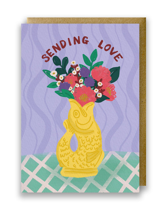 Gluggle Jug Greeting Card Sending Love