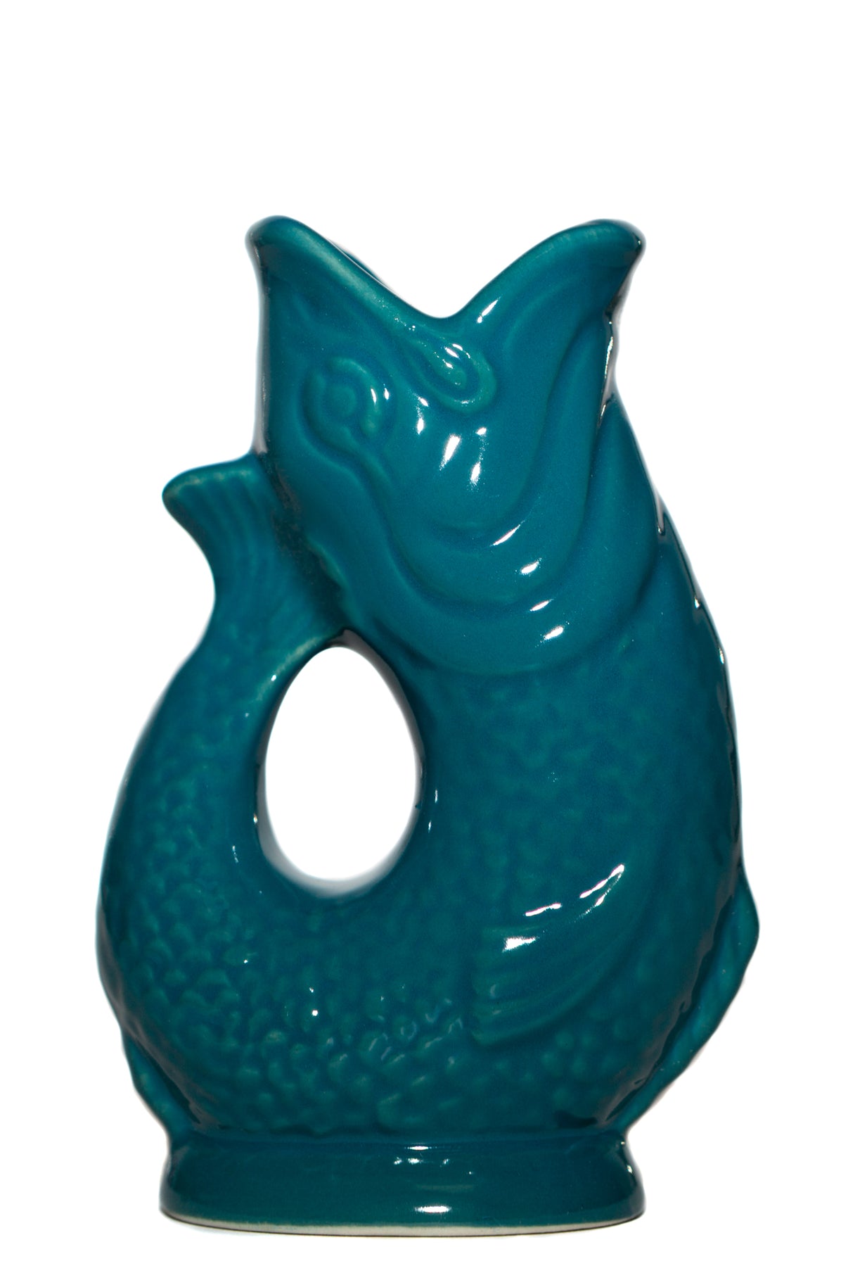 Teal Original Gluggle Jug Pitcher Vase Jar theglugglejugfactory