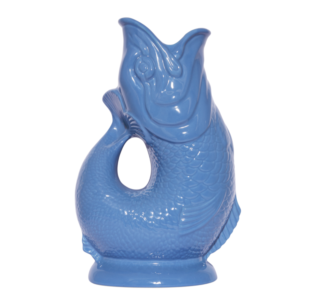 Sea Blue Original Gluggle Jug Pitcher Vase ex-Wade