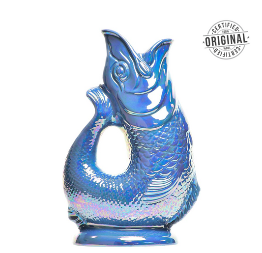 Sea Blue Lustre Original Gluggle Jug